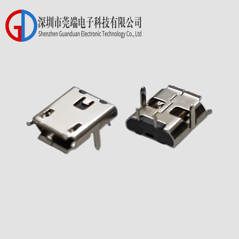MICRO母座2P 90度卷边