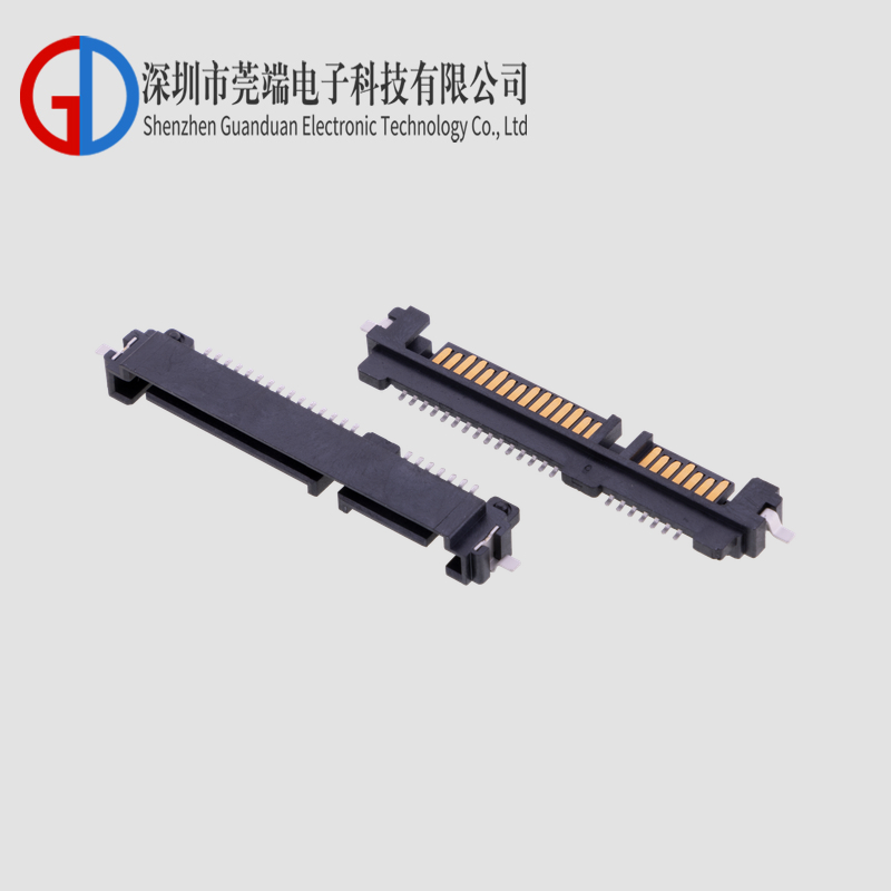 SATA7+15P公座三面包SMT H=2.2mm