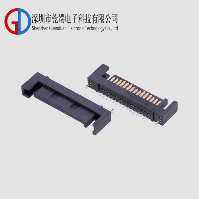 SATA15P双塑单排180度公座PC2.3带鱼叉