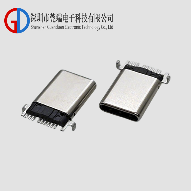 TYPE C公头 9P SMT有插脚拉伸款