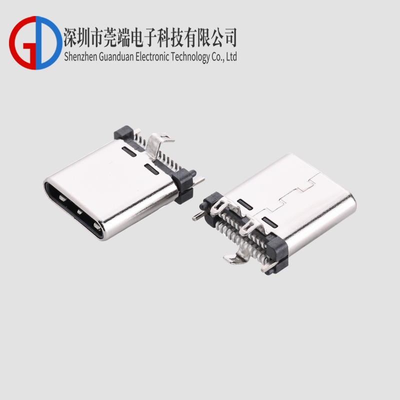 TYPE C公头24P立贴9.0H三支脚