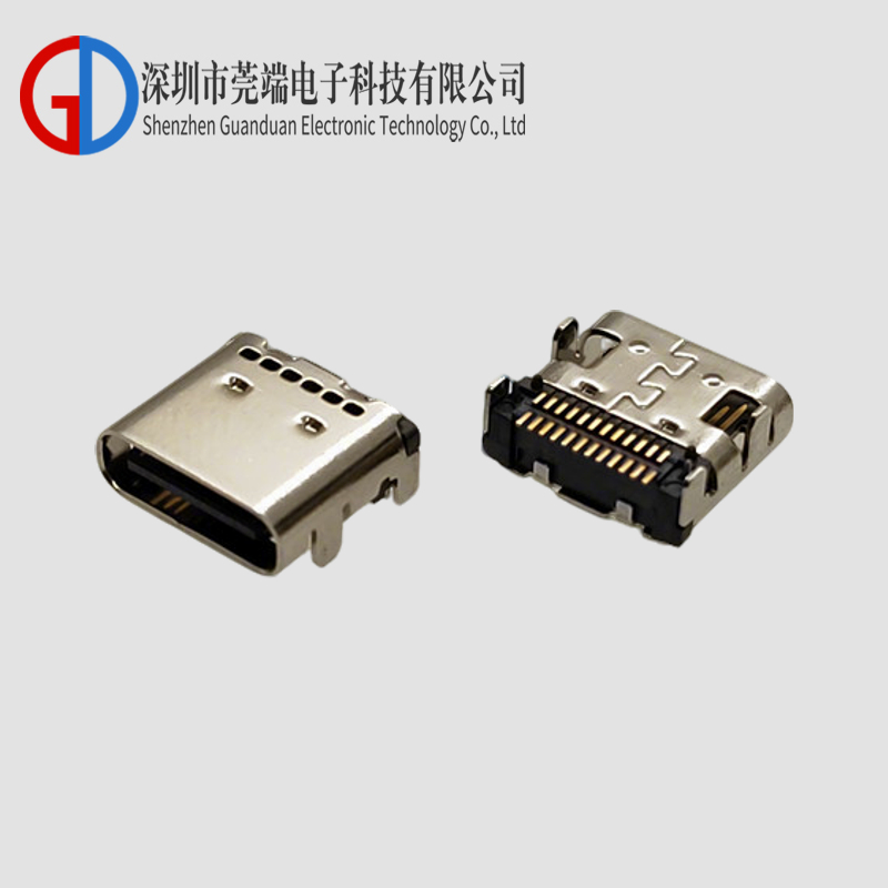TYPE C母座24P有柱双排SMT