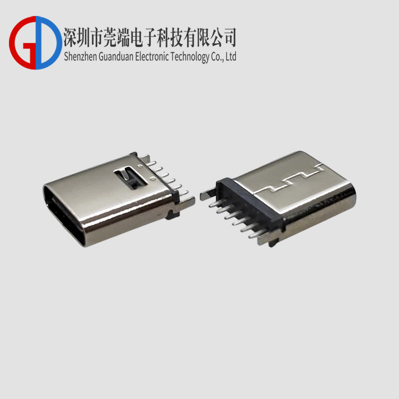 TYPE C母座6P立插10.0H