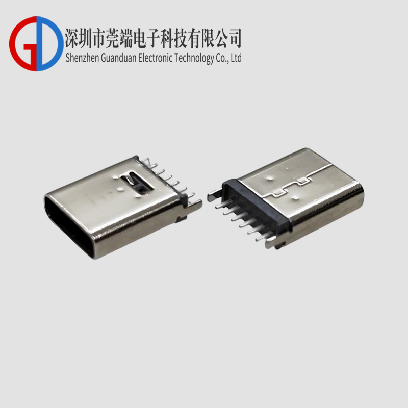 TYPE C母座6P立插10.5H