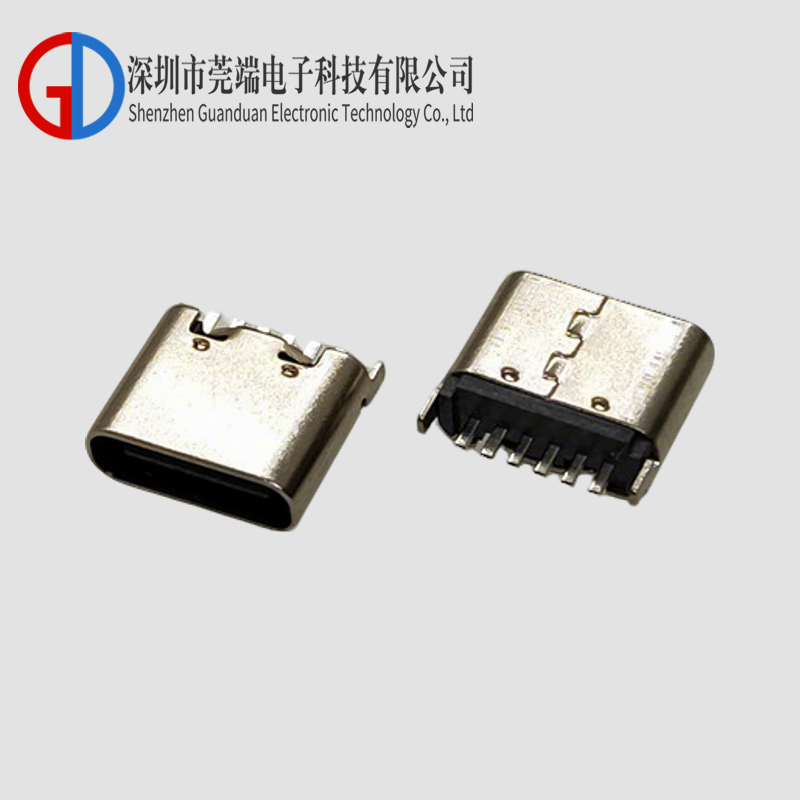 TYPE C母座6P立插5.0-5.5-6.5-6.8