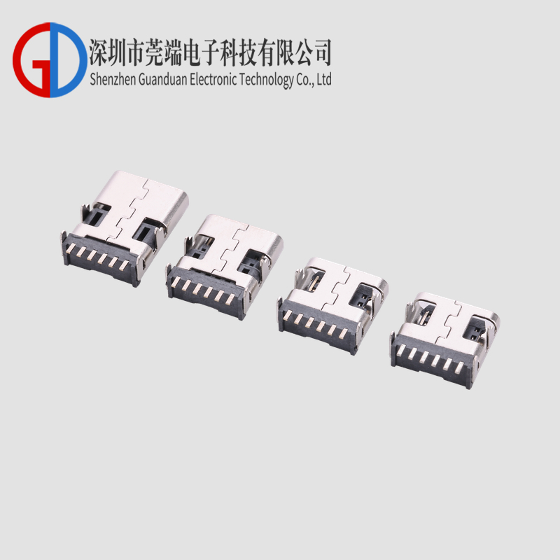 TYPE C母座6P板上smt 8.0-8.35-10.0-12.0