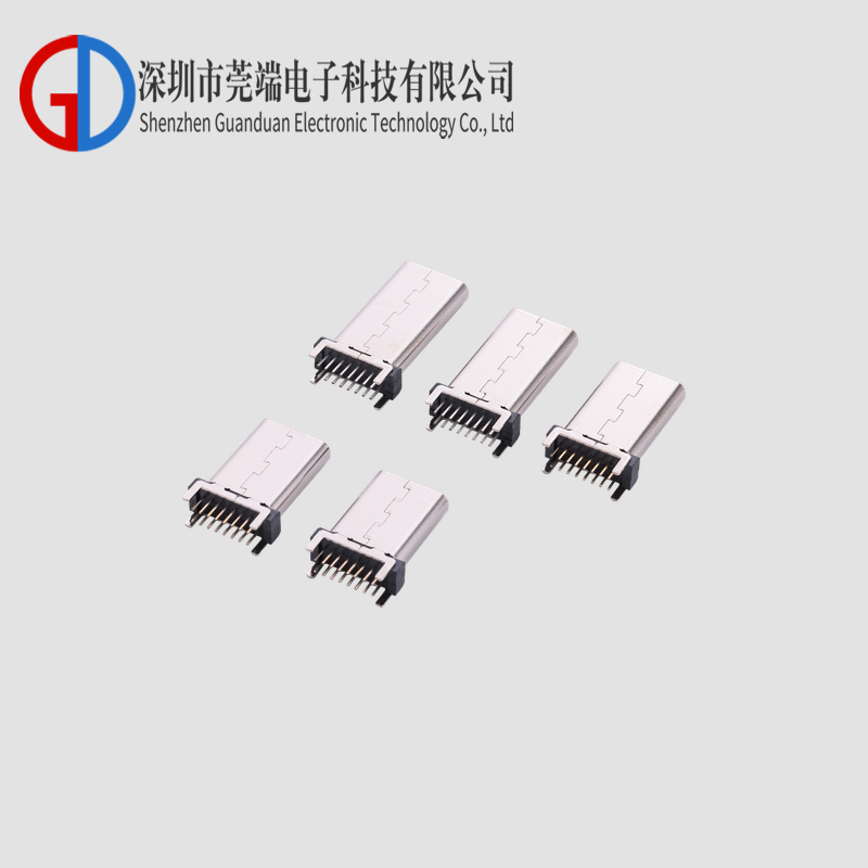 TYPE C母座16P立插13. 1-13.7-15.0-17.5-18.5H两排端子