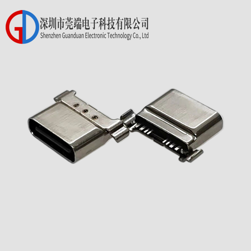 TYPE C母座8P沉板两脚 拉伸壳